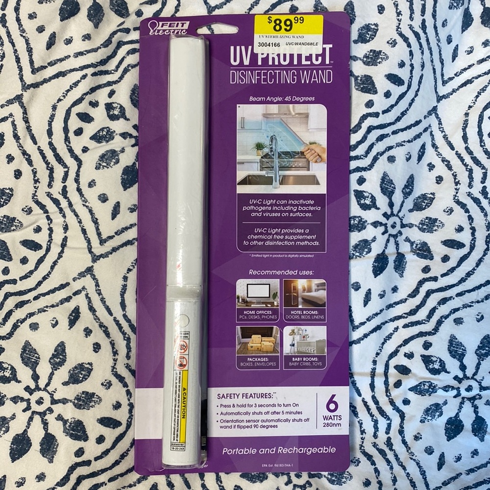 NWT Feit Electric UV-C Protect Disinfecting Wand